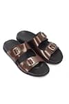 Buy_Domani_Brown Magnus Leather Sandals _at_Aza_Fashions