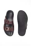 Shop_Domani_Brown Magnus Leather Sandals _at_Aza_Fashions