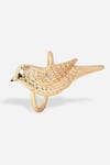 Dugran By Dugristyle_Gold Plated Shahi Bird Shaped Ring _Online_at_Aza_Fashions