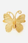 Buy_Dugran By Dugristyle_Gold Plated Dil Khush Butterfly Shaped Ring _Online_at_Aza_Fashions