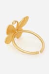 Dugran By Dugristyle_Gold Plated Dil Khush Butterfly Shaped Ring _at_Aza_Fashions