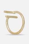 Shop_Dugran By Dugristyle_Gold Plated Badal Abstract Shaped Ring _at_Aza_Fashions