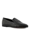 Buy_Vanilla Moon_Black Textured Cheryl Dress Loafers _at_Aza_Fashions