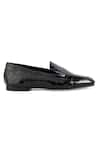 Vanilla Moon_Black Textured Cheryl Dress Loafers _Online_at_Aza_Fashions