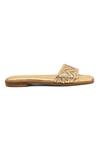 Vanilla Moon_Gold Glenda Basket Woven Flats _Online_at_Aza_Fashions