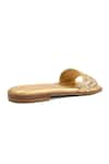 Buy_Vanilla Moon_Gold Glenda Basket Woven Flats _Online_at_Aza_Fashions