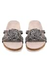 Shop_Vanilla Moon_Grey Meg Flower Applique Embroidered Flats _at_Aza_Fashions