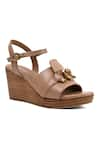 Buy_Vanilla Moon_Beige Nuria Strap Embellished Wedges _at_Aza_Fashions