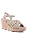 Buy_Vanilla Moon_Grey Nyela Knotted Strappy Wedges _at_Aza_Fashions