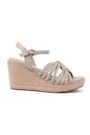 Buy_Vanilla Moon_Grey Nyela Knotted Strappy Wedges 