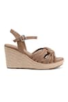 Vanilla Moon_Beige Nyela Knotted Wedges _Online_at_Aza_Fashions