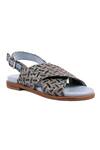 Buy_Vanilla Moon_Blue Sarina Handwoven Strap Flats _at_Aza_Fashions