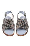 Shop_Vanilla Moon_Blue Sarina Handwoven Strap Flats _at_Aza_Fashions