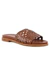 Buy_Vanilla Moon_Brown Sian Braided Woven Flats _at_Aza_Fashions