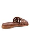 Buy_Vanilla Moon_Brown Sian Braided Woven Flats _Online_at_Aza_Fashions