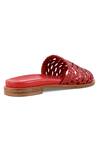 Buy_Vanilla Moon_Red Sian Braided Woven Strap Flats _Online_at_Aza_Fashions