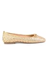 Vanilla Moon_Gold Yulia Basket Woven Ballerinas _Online_at_Aza_Fashions