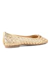 Buy_Vanilla Moon_Gold Yulia Basket Woven Ballerinas _Online_at_Aza_Fashions