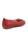 Buy_Vanilla Moon_Red Yulia Basket Handwoven Ballerinas _Online_at_Aza_Fashions