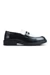 Wednesday Lifestyle_Black Textured Luxoro Colour Block Loafers _Online_at_Aza_Fashions