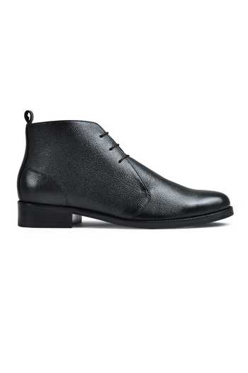 Wednesday Lifestyle_Black Philip Milled Leather Chukka Boots _Online_at_Aza_Fashions