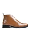 Wednesday Lifestyle_Brown Plain Philip Leather Chukka Boots _Online_at_Aza_Fashions