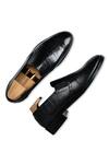 Shop_Wednesday Lifestyle_Black Textured Roy Patent Leather Loafers _at_Aza_Fashions