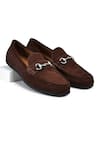 Buy_Wednesday Lifestyle_Brown Embellished Steve Suede Leather Moccasin _at_Aza_Fashions