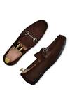 Shop_Wednesday Lifestyle_Brown Embellished Steve Suede Leather Moccasin _at_Aza_Fashions