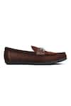 Wednesday Lifestyle_Brown Embellished Steve Suede Leather Moccasin _Online_at_Aza_Fashions
