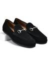 Buy_Wednesday Lifestyle_Black Embellished Steve Suede Leather Moccasin _at_Aza_Fashions