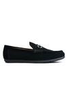 Wednesday Lifestyle_Black Embellished Steve Suede Leather Moccasin _Online_at_Aza_Fashions