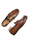 Shop_Wednesday Lifestyle_Brown Embellished Steve Textured Moccasin _at_Aza_Fashions