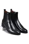 Buy_Wednesday Lifestyle_Black Textured Wade Chelsea Boots _at_Aza_Fashions