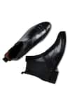 Shop_Wednesday Lifestyle_Black Textured Wade Chelsea Boots _at_Aza_Fashions