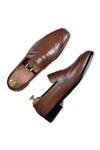Shop_Wednesday Lifestyle_Brown Arnold Leather Cutout Strap Penny Loafers _at_Aza_Fashions