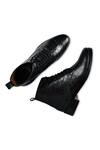 Shop_Wednesday Lifestyle_Black Dexter Croc Genuine Leather Derby Boots _at_Aza_Fashions