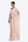 Onaya_Pink Organza Embroidered Pearl Round Saree With Blouse _Online_at_Aza_Fashions