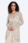 Buy_Onaya_Ivory Net Embellished Cutdana Open Floral Jacket Set _Online_at_Aza_Fashions