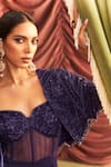 Buy_Seema Thukral_Purple Georgette Embroidery Cutdana Jumpsuit Sweetheart Poonam Yoke With Cape _Online_at_Aza_Fashions