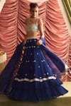 Shop_Seema Thukral_Blue Georgette Embroidery Mirror Sweetheart Neck Chameli Work Lehenga Set _Online_at_Aza_Fashions