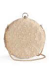 Buy_Richa Gupta_Beige Embroidery Abstract Clutch _at_Aza_Fashions