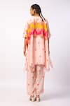 Shop_Swati Vijaivargie_Ivory Silk Printed Flower Boat Nerja Short Kaftan With Pant _at_Aza_Fashions