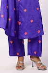 Swati Vijaivargie_Purple Silk Printed Flower Round Kevda Kurta With Pant _Online_at_Aza_Fashions