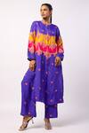 Buy_Swati Vijaivargie_Purple Silk Printed Flower Round Kevda Kurta With Pant _Online_at_Aza_Fashions