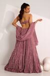 Silky Bindra_Purple Organza Embellished Crystal Cut-out Ilaria Wave Lehenga Set _Online_at_Aza_Fashions