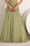 Buy_Silky Bindra_Green Shimmer Chiffon Embellished Crystal Kiara Lehenga Set With Bralette 