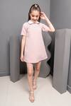 Buy_Hoity Moppet_Pink Luxury Crepe Embroidered Stones Sylvie Work Dress _Online_at_Aza_Fashions