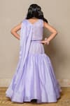 Shop_Kirti Agarwal - Pret N Couture_Purple Organza Satin Embellished Rhinestone Crop Top And Lehenga Set _at_Aza_Fashions