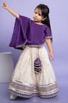 Buy_Kirti Agarwal - Pret N Couture_Purple Chanderi Silk Embroidery Zardozi Scallop Cape Top And Lehenga Set _at_Aza_Fashions